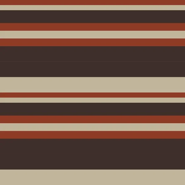 Brown Taupe Horizontal Stripped Seamless Pattern Background 그래픽 — 스톡 벡터