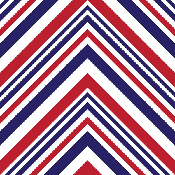 Fondo Sin Costuras Rayado Diagonal Chevron Rojo Azul Adecuado Para — Archivo Imágenes Vectoriales