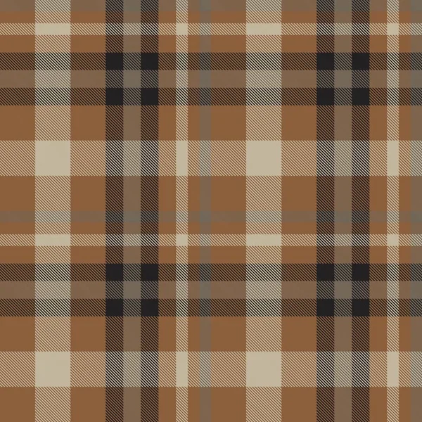 Taupe Marron Plaid Motif Tartan Sans Couture Adapté Aux Textiles — Image vectorielle