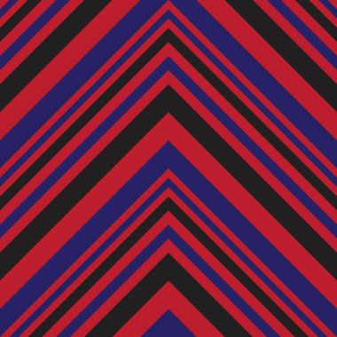 Moda tekstili ve grafikleri için uygun kırmızı ve mavi köşegen çizgili, dikişsiz arkaplan