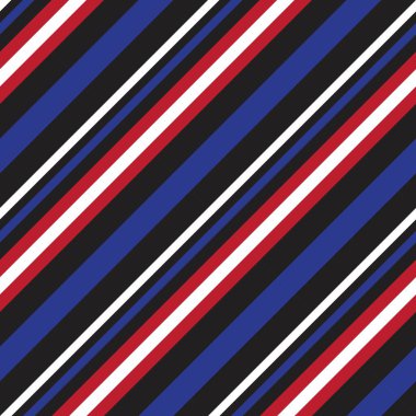 Moda tekstili ve grafikleri için uygun kırmızı ve mavi köşegen çizgili dikişsiz arkaplan