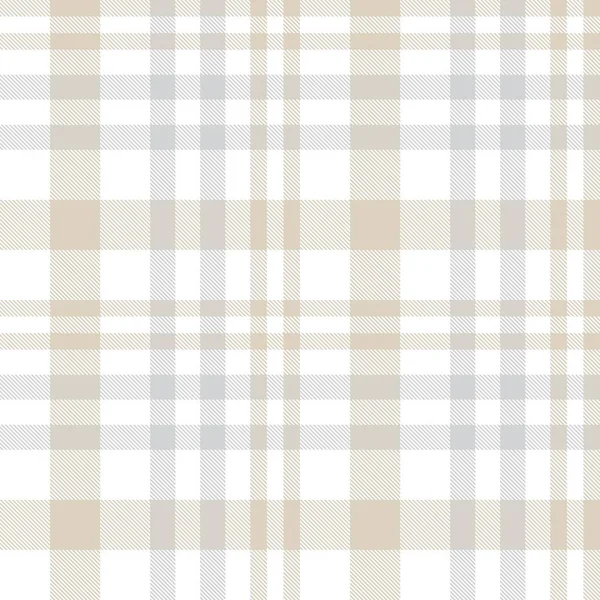 Taupe Marrón Plaid Patrón Sin Costuras Tartán Adecuado Para Textiles — Vector de stock