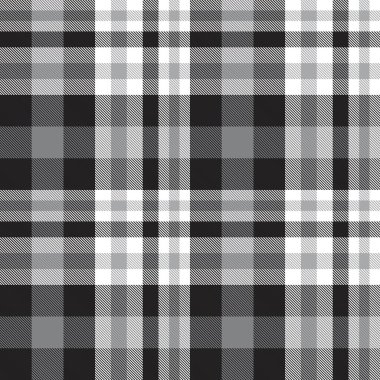 Siyah ve beyaz ekoseli, kareli, ekose desenli moda tekstil ve grafikleri için uygun.