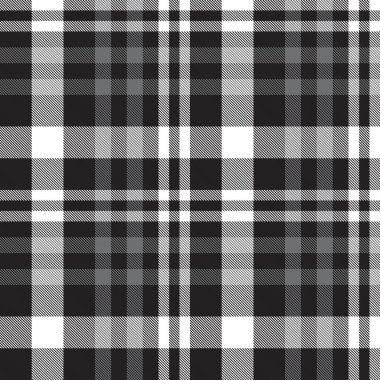 Siyah ve beyaz ekoseli, kareli, ekose desenli moda tekstil ve grafikleri için uygun.