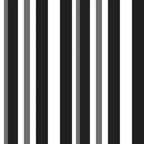 Moda Tekstil Grafikleri Için Uygun Siyah Beyaz Dikey Çizgili Düz — Stok Vektör