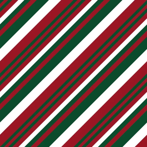 Navidad Diagonal Rayas Sin Costura Patrón Fondo Adecuado Para Textiles — Vector de stock