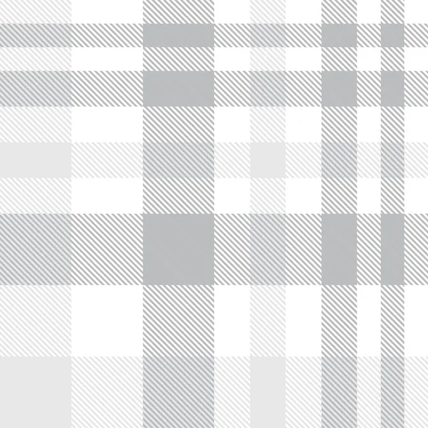 Moda Tekstil Grafikleri Için Uygun Beyaz Ekose Kareli Tartan Desenli — Stok Vektör