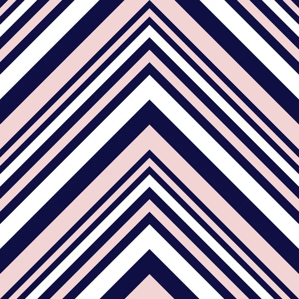 Fondo Patrón Sin Costuras Rayas Diagonales Chevron Rosa Azul Marino — Vector de stock