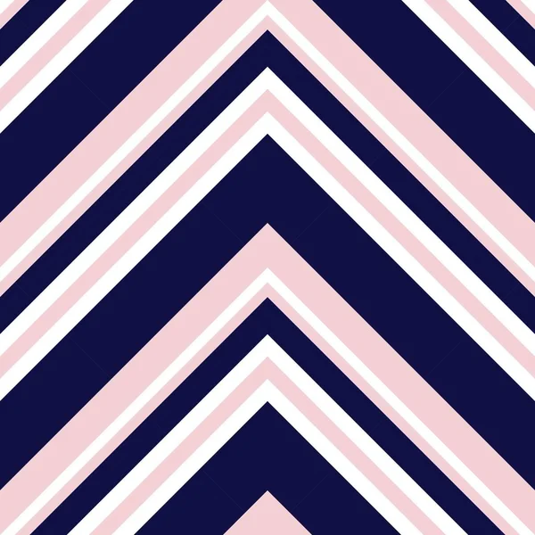 Pink Navy Chevron Diagonal Striped Seamless Pattern Background Suitable Fashion — Stock Vector