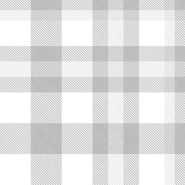 Plaid Blanc Carreaux Motif Tartan Sans Couture Adapté Aux Textiles — Image vectorielle