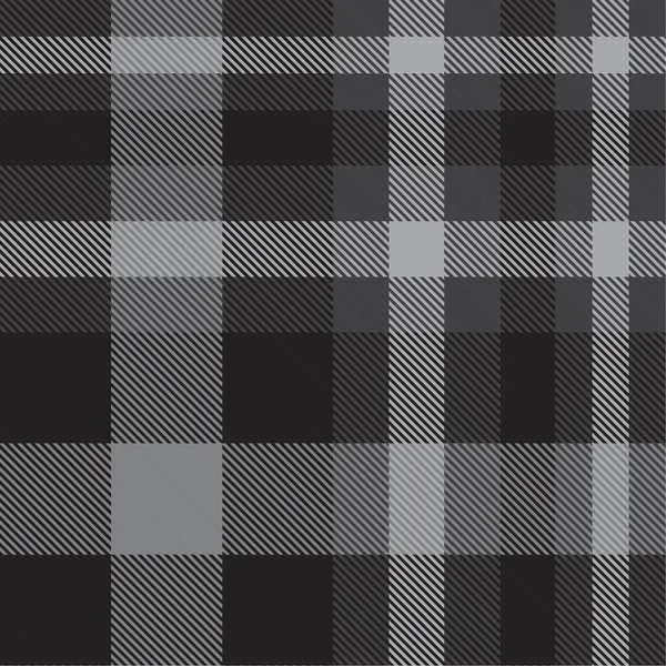 Grey Plaid Geruit Tartan Naadloos Patroon Geschikt Voor Mode Textiel — Stockvector