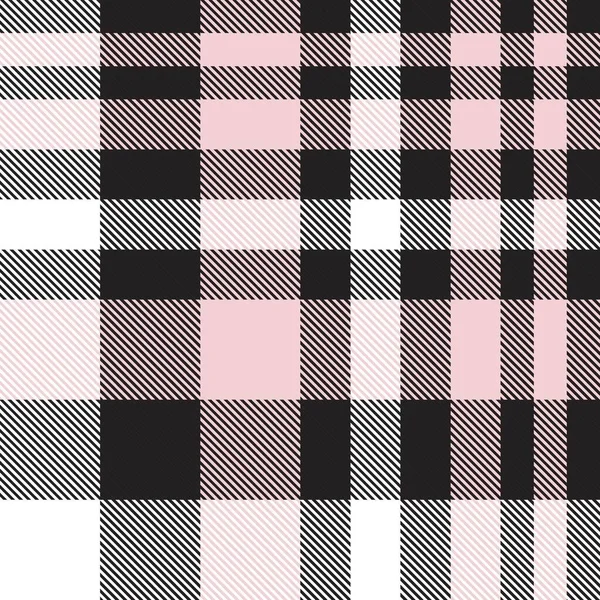 Plaid Rosa Cuadros Tartán Patrón Sin Costura Adecuado Para Textiles — Vector de stock