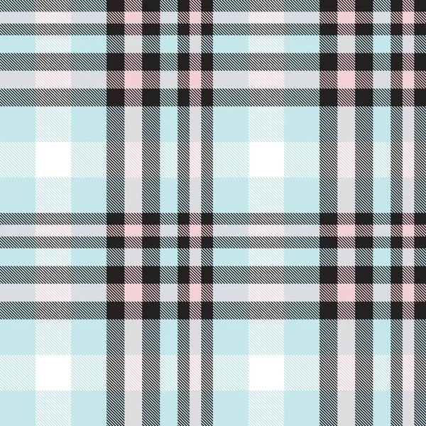 Nebesky Modrá Plaid Kostkované Tartan Bezešvé Vzor Vhodný Pro Módní — Stockový vektor