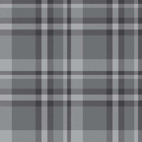 Grey Plaid Kostkovaný Tartan Bezešvý Vzor Vhodný Pro Módní Textil — Stockový vektor