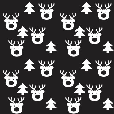 Web sitesi grafikleri ve moda tekstili için Noel Siyah ve Beyaz Tatil arkaplanı