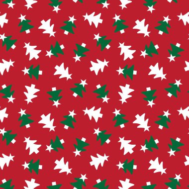 Web sitesi grafikleri ve moda tekstili için Noel Kırmızı Tatili kusursuz desen arkaplanı