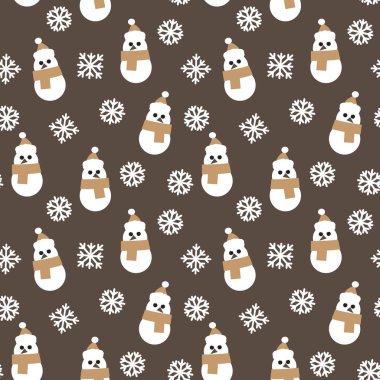Web sitesi grafikleri ve moda tekstili için Noel Kahverengisi Tatili kusursuz şablon arka planı