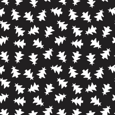 Web sitesi grafikleri ve moda tekstili için Noel Siyah ve Beyaz Tatil arkaplanı