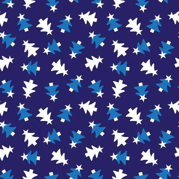 Christmas Blue Holiday Seamless Pattern Background Website Graphics Fashion Textiles — 스톡 벡터