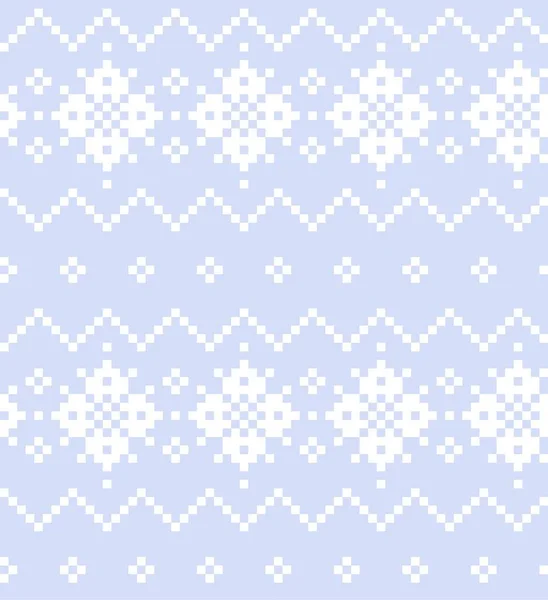 Fondo Patrón Isla Feria Sky Blue Christmas Para Textiles Moda — Vector de stock