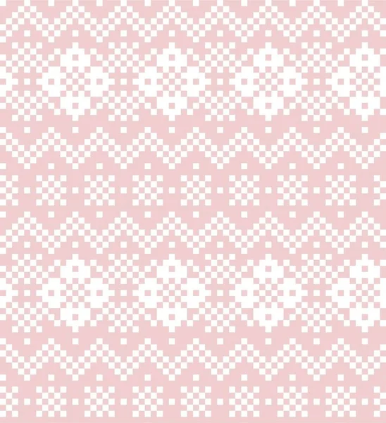 Fond Motif Île Noël Rose Pour Textiles Mode Tricots Graphiques — Image vectorielle