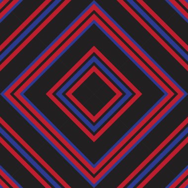 Moda tekstili ve grafikleri için uygun kırmızı ve mavi köşegen çizgili desensiz arkaplan