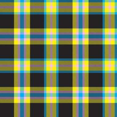 Sarı ekose, kareli, tartan desenli moda tekstil ve grafikleri için uygun.