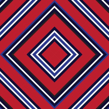 Moda tekstili ve grafikleri için uygun kırmızı ve mavi köşegen çizgili desensiz arkaplan