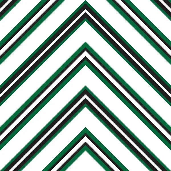 Groene Chevron Diagonaal Gestreepte Naadloze Patroon Achtergrond Geschikt Voor Mode — Stockvector