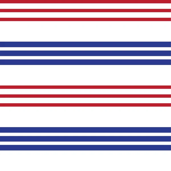 Red Blue Horizontal Striped Seamless Pattern Background 그래픽 — 스톡 벡터