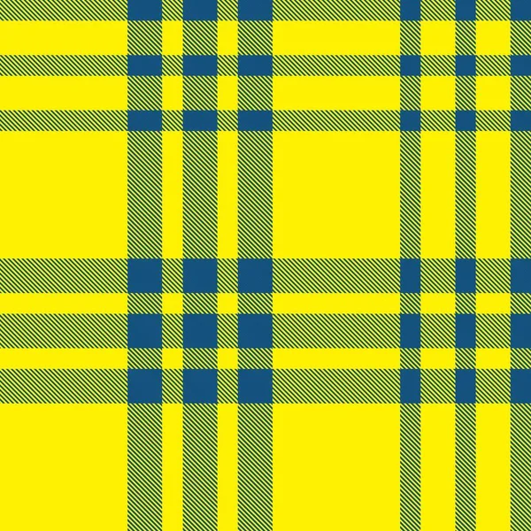 Plaid Amarillo Cuadros Tartán Patrón Sin Costura Adecuado Para Textiles — Vector de stock