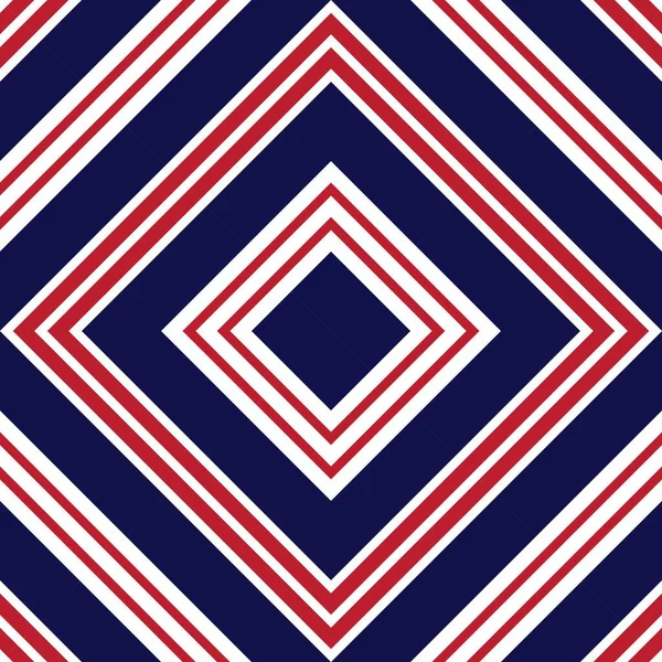 赤と青のアーガイルの斜めの縞模様のシームレスなパターンの背景に適したファッション繊維 グラフィック — ストックベクタ