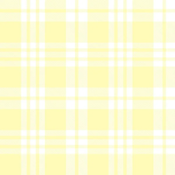 Plaid Amarillo Cuadros Tartán Patrón Sin Costura Adecuado Para Textiles — Vector de stock