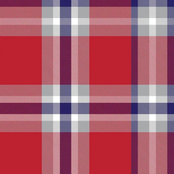 Plaid Rouge Marine Carreaux Motif Tartan Sans Couture Adapté Aux — Image vectorielle