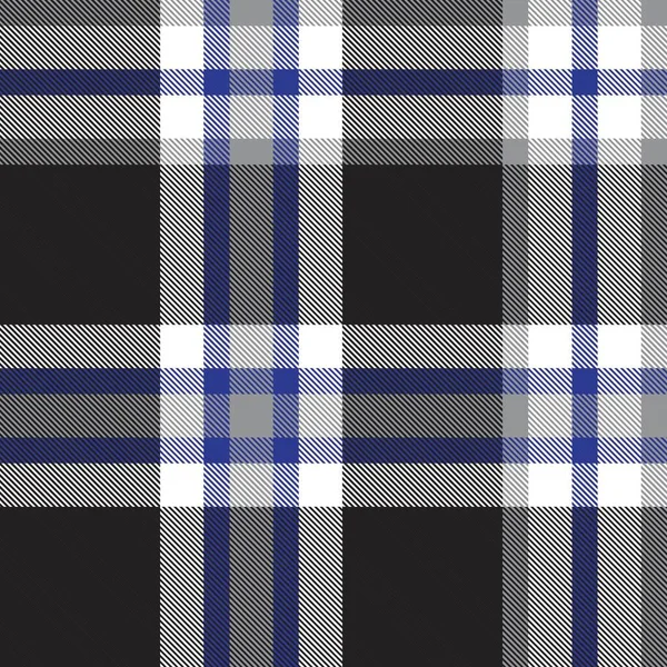 Blue Plaid Kariert Tartan Nahtloses Muster Für Modetextilien Und Grafiken — Stockvektor