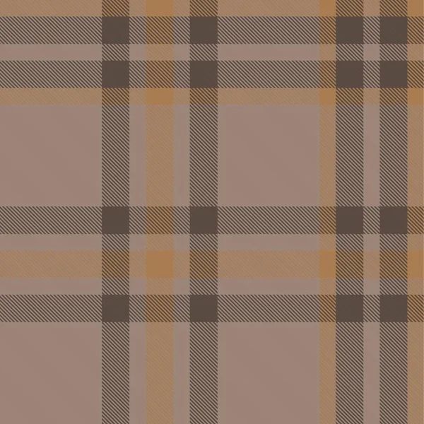 Bruine Taupe Plaid Tartan Naadloos Patroon Geschikt Voor Mode Textiel — Stockvector