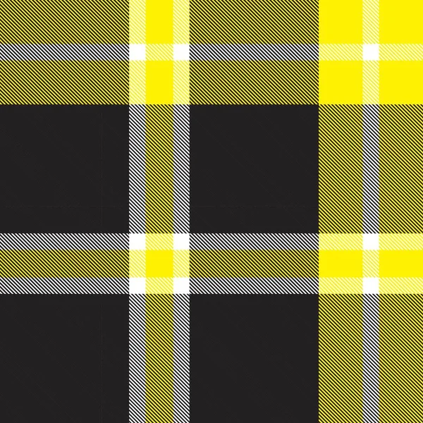 Yellow Plaid Geruit Tartan Naadloos Patroon Geschikt Voor Mode Textiel — Stockvector