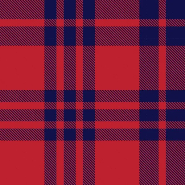 Rood Marine Ruitje Geruit Tartan Naadloos Patroon Geschikt Voor Mode — Stockvector