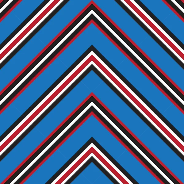 Bleu Chevron Diagonale Rayé Fond Motif Sans Couture Adapté Pour — Image vectorielle