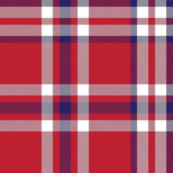 Plaid Rouge Marine Carreaux Motif Tartan Sans Couture Adapté Aux — Image vectorielle