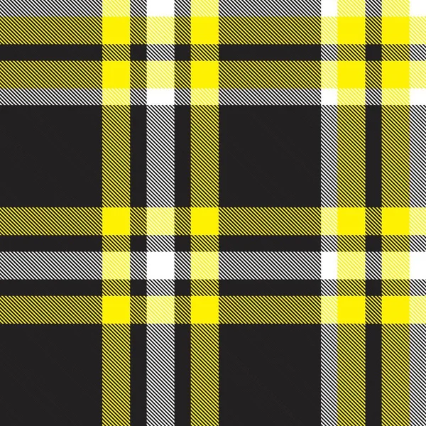 Amarelo Xadrez Xadrez Tartan Sem Costura Padrão Adequado Para Têxteis — Vetor de Stock