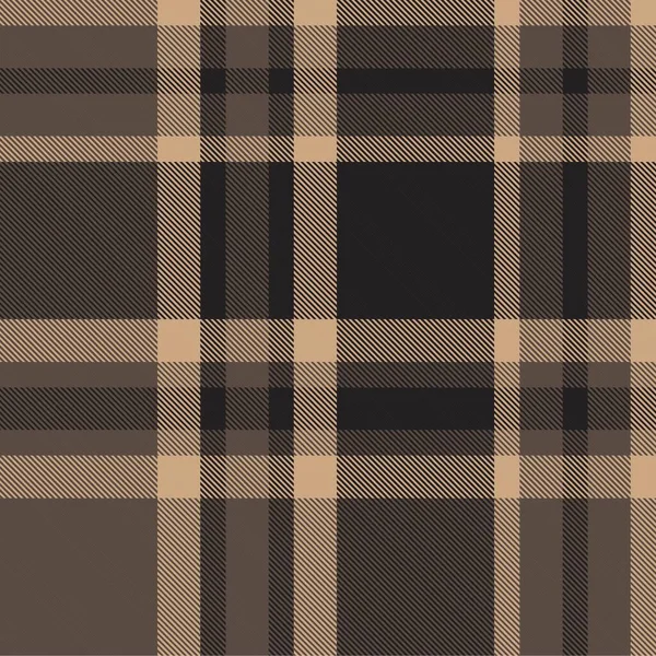 Taupe Marrón Plaid Patrón Sin Costuras Tartán Adecuado Para Textiles — Archivo Imágenes Vectoriales