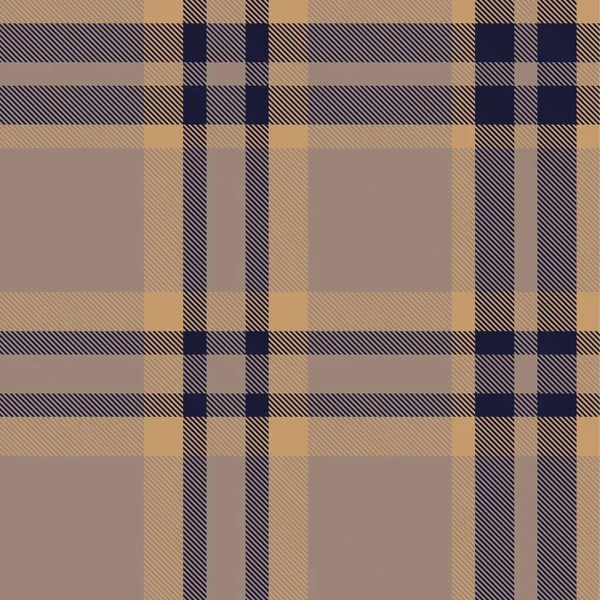 Brown Taupe Plaid Tartan Zökkenőmentes Minta Alkalmas Divat Textíliák Grafikák — Stock Vector