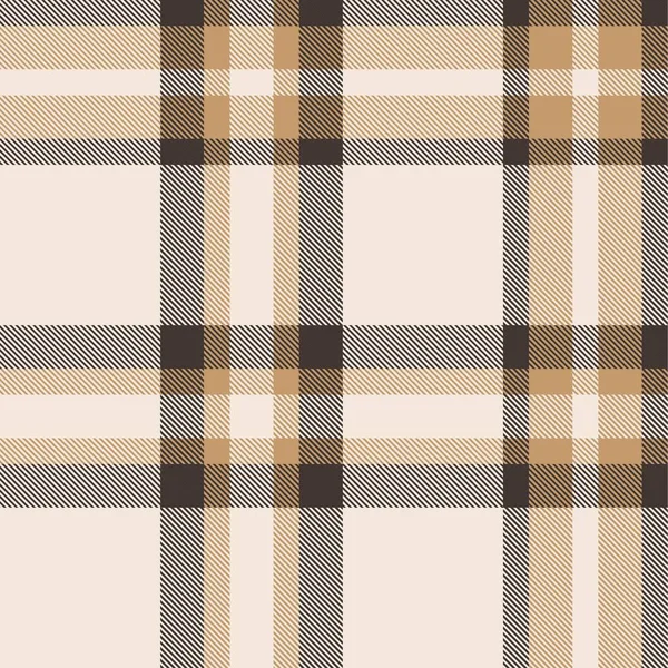 Taupe Marrón Plaid Patrón Sin Costuras Tartán Adecuado Para Textiles — Archivo Imágenes Vectoriales