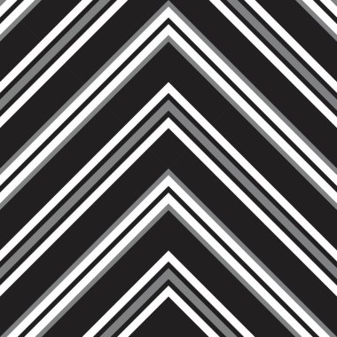 Siyah ve beyaz Chevron köşegen çizgili desensiz arka plan moda tekstil ve grafikleri için uygun.