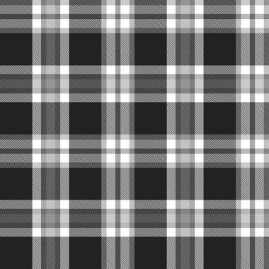 Siyah ve beyaz ekoseli, kareli, ekose desenli moda tekstil ve grafikleri için uygun.