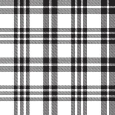 Siyah ve beyaz ekoseli, kareli, ekose desenli moda tekstil ve grafikleri için uygun.