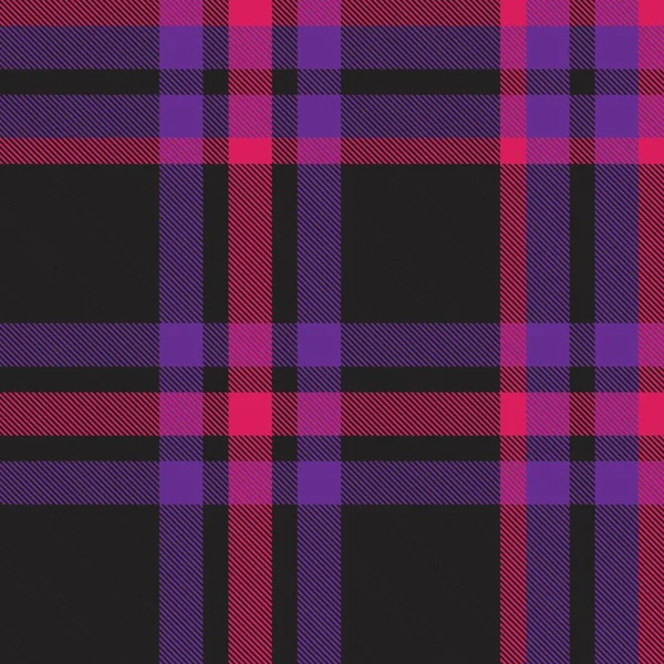 Plaid Púrpura Cuadros Tartán Patrón Sin Costura Adecuado Para Textiles — Vector de stock