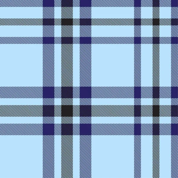 Sky Blue Plaid Geruit Tartan Naadloos Patroon Geschikt Voor Mode — Stockvector