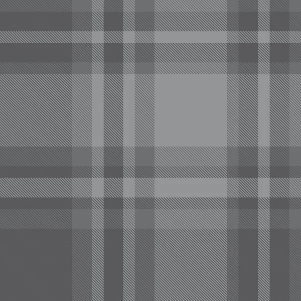 Plaid Gris Cuadros Tartán Patrón Sin Costura Adecuado Para Textiles — Vector de stock